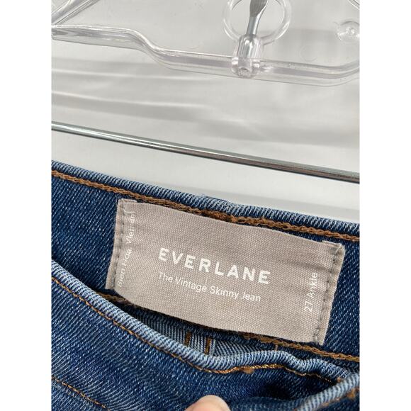 Everlane The Authentic Stretch Vintage High Rise Skinny Button Fly Denim Jeans - Picture 7 of 8